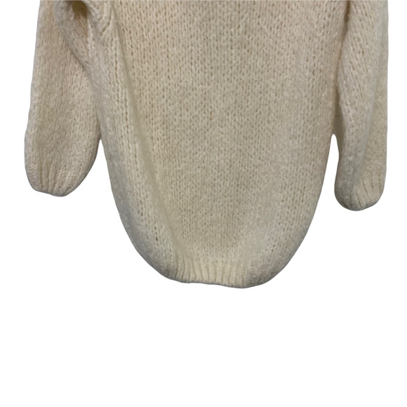 nwt Elan Oversize Minimal White Cream Classic Sweater Med No Material Size Tag - Picture 7 of 8